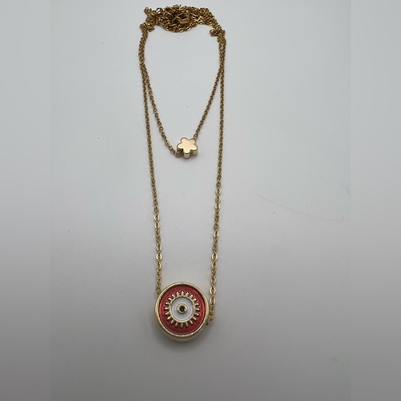 Dainty Evil Eye Multi-Strand Necklace - Evil Eye Minimalist Layered Necklace - Picture 16 of 16